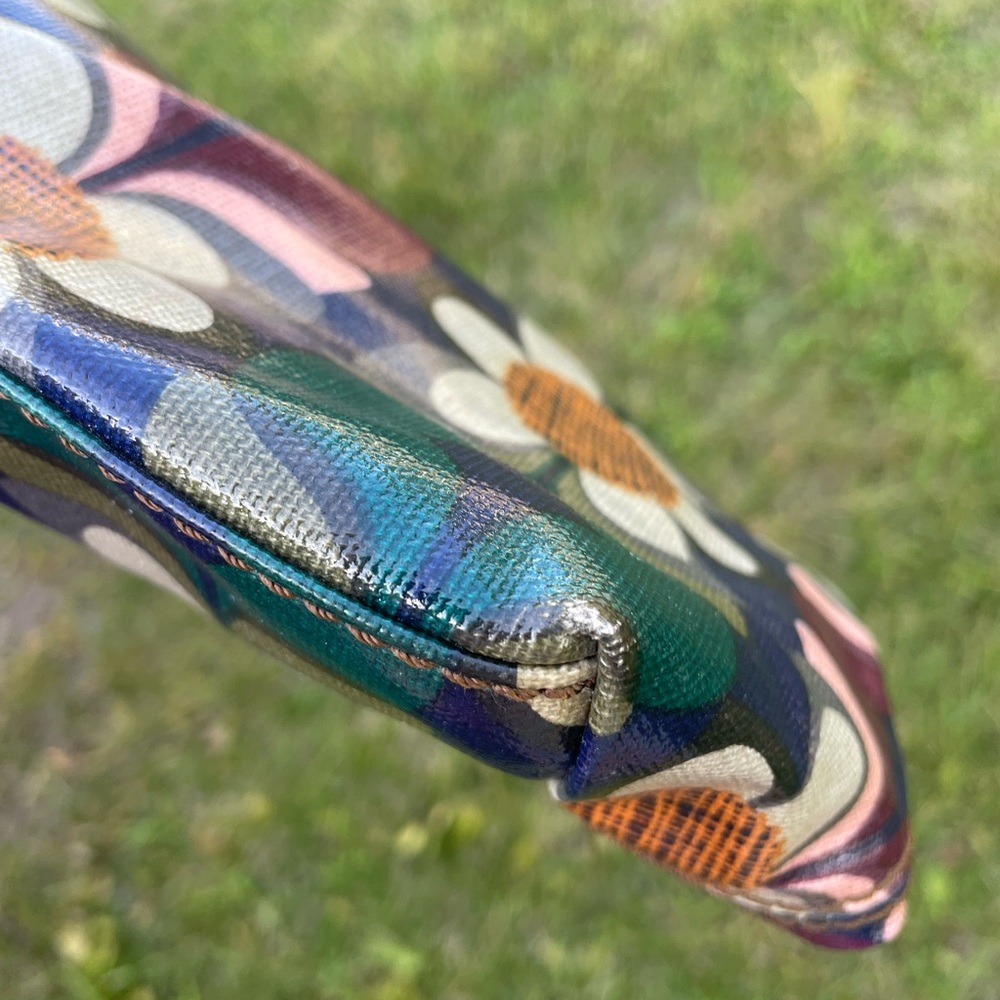 Vintage Fossil Keyper Coated Canvas Shoulder Bag … - image 6